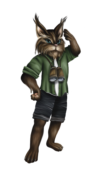 Mascotte en entier réaliste